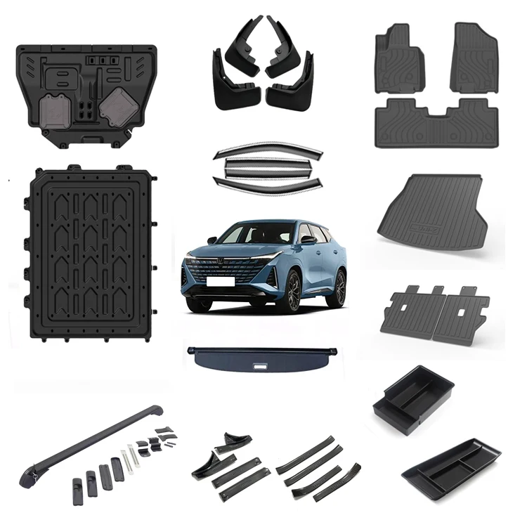 For Changan UNI-Z Accessories Car Mats Door Sill Guard Armrest Storage Box Mudguard Window Visor Universal Cross Bars