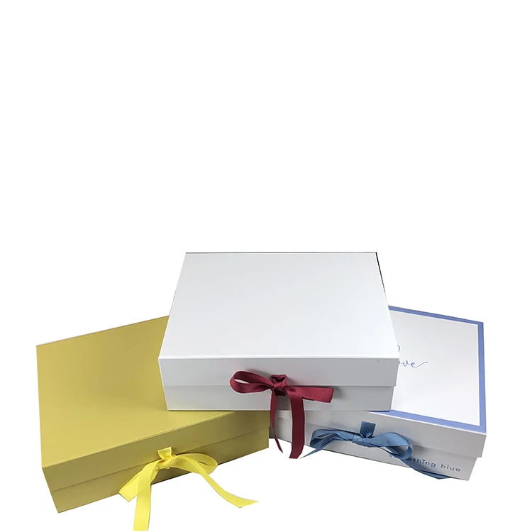 HENGXING Custom Design Printed Private Label with Ribbon  Large Size Clothing Storage Packaging  Gift Box