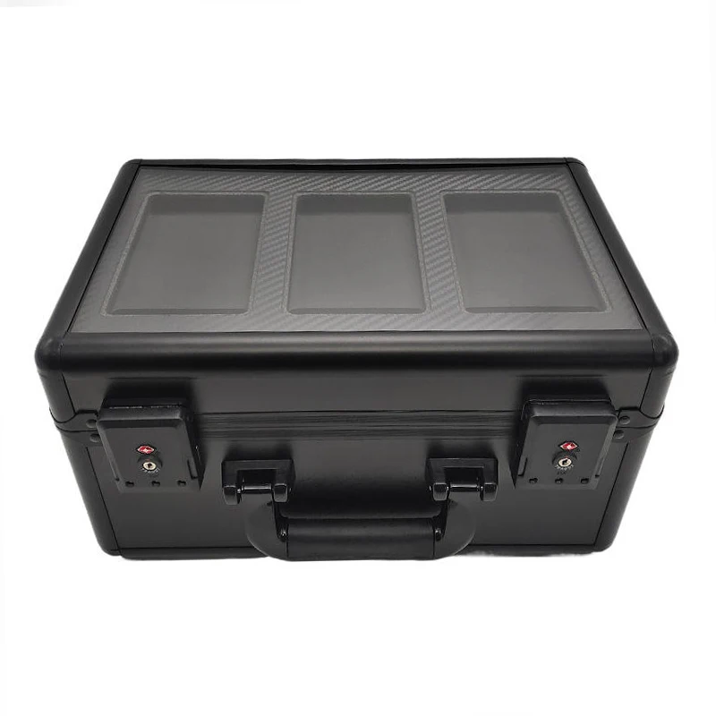 Graded Card Storage Box 3 Slots Graded Sports Card Storage Box for BGS SGC Graded Slab Waterproof Display Trading Card Case