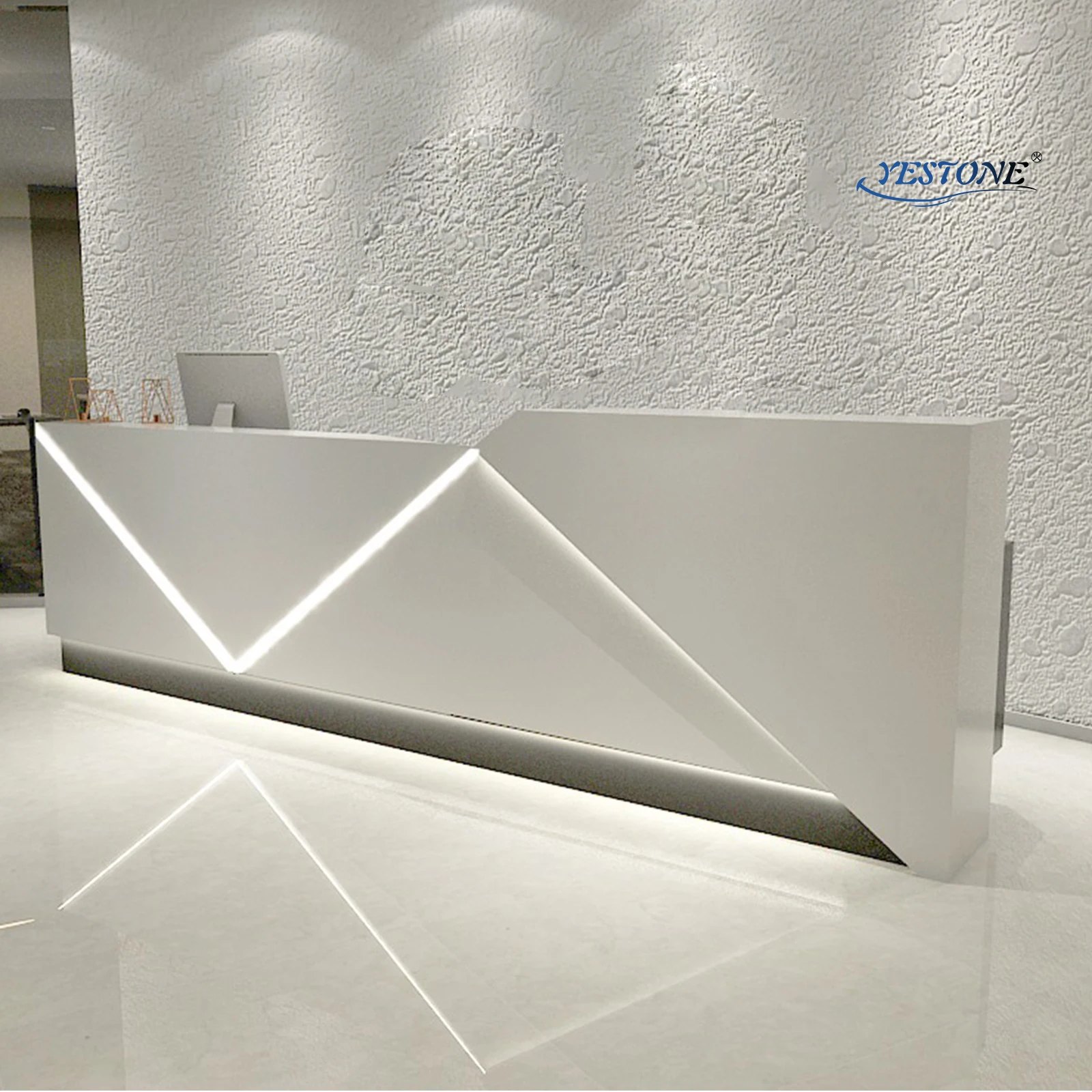 Yestone 3d Kiosk Design Reception Desk For Boutique Reception Desk