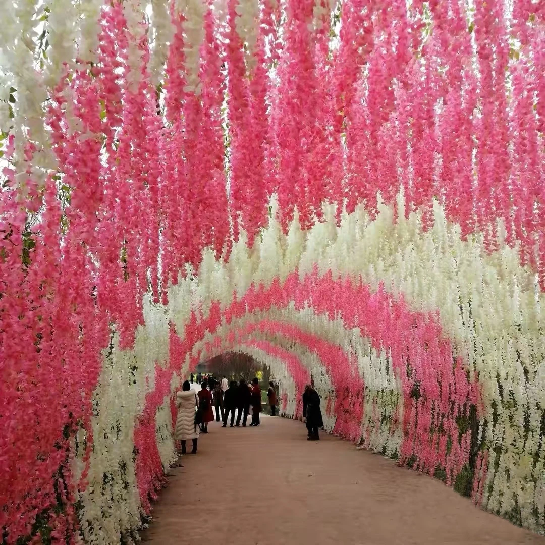 High Quality Wedding Decoration Artificial Wisteria Flowers Hanging For