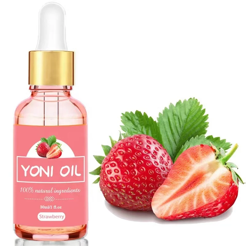 Private Label Sexy Body Massage Oil for Women Vaginal Tightening Sweet Natural Orange Strawberry Yoni Oil Detox Oil