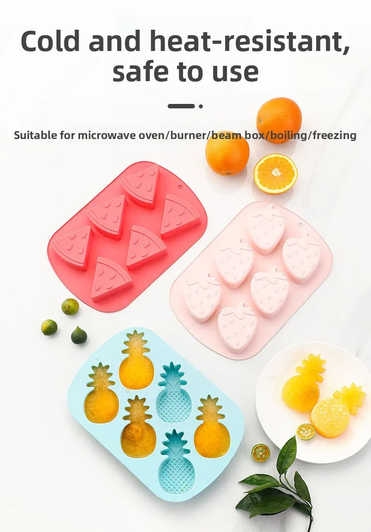 DIY Home Fruit-Shaped Silicone Ice Cube Mold Easy to Demold Self-Made Ice Cream Tools with Creative Personality manufacture