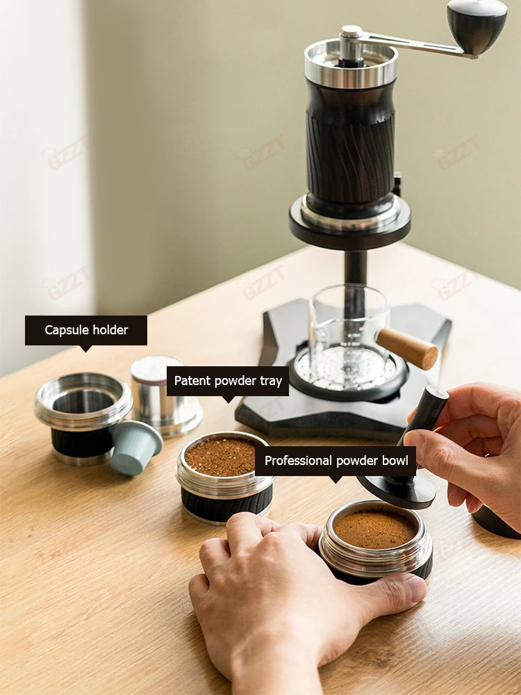 Recommended DIY Manual Hand Shake Espresso Coffee Maker Wholesale 9-12 Bar  Handheld Portable Home Use Coffee Making Machine