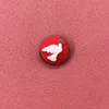 Peace dove lapel pin-plastic hoop-25mm diameter