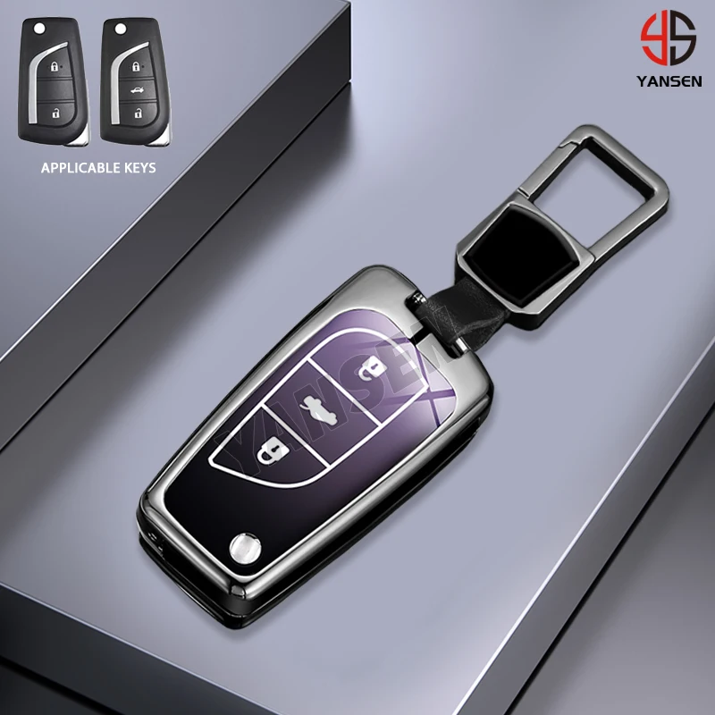2025 Car Key Case Protector Key Cover Shell Fob for Toyota Hilux Corolla Avensis Prado Fortuner RAV4 CHR