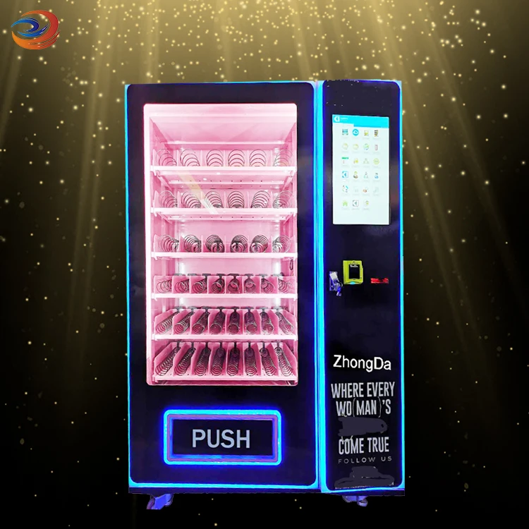 Top sale custom eyelash hair vending machine with advertising screen