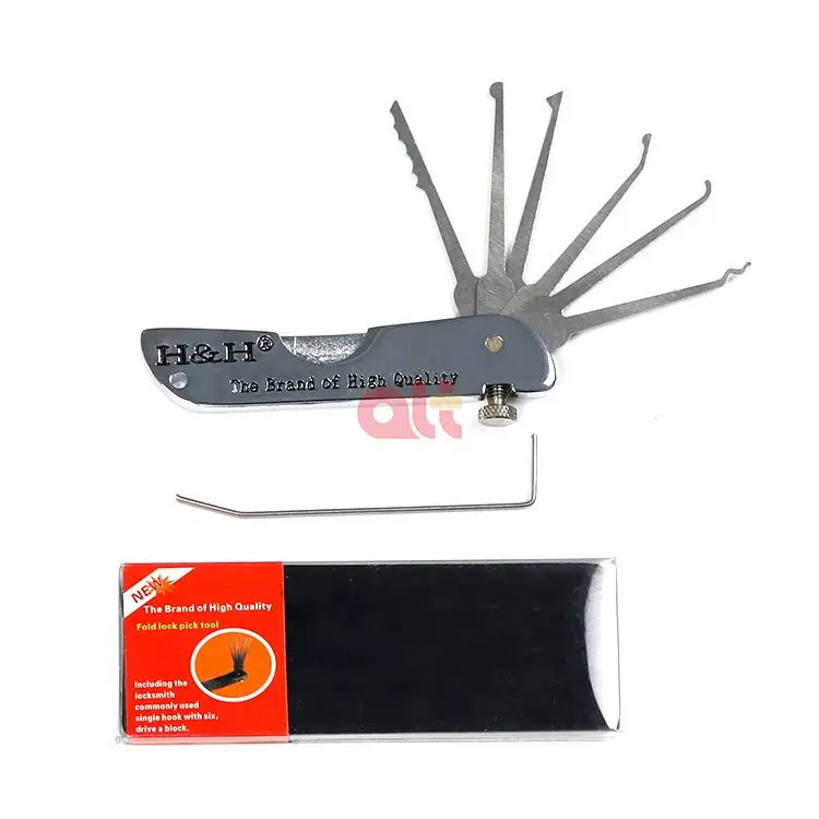 H&H Folding Lock Pick Set Multi-Tool Pocket Locksmith Jackknife –  Lockpickable