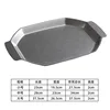 Double-eared octagonal plate (shallow retro style)