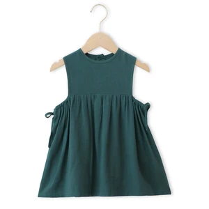 High Quality Custom Color Infant Summer A-Line Sweet Sleeveless High-Waistband Comfortable Girls Dresses