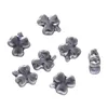 Perles Trèfle en Céramique - Gris