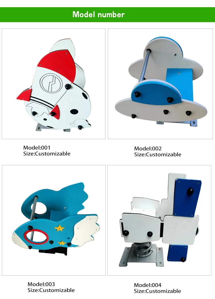 Second-hand Outdoor Playground Equipment - Kindergarten Spring Rocking Horse and Rocking Chair Toys for Children