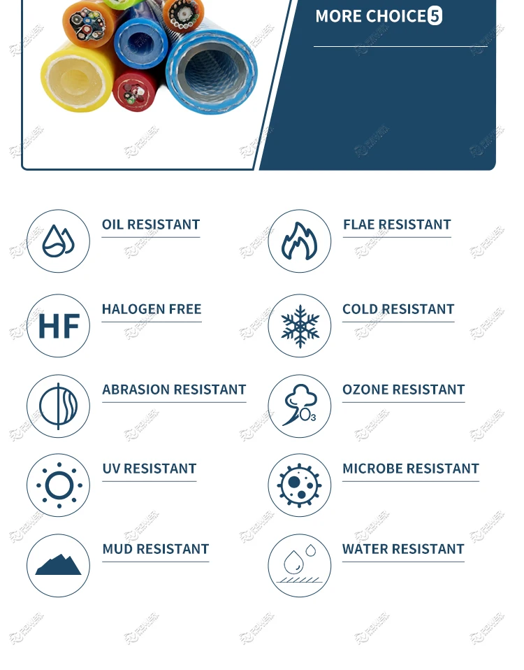 Underwater Cable 3 Part Diving Communication Umbilical Cord For Diver