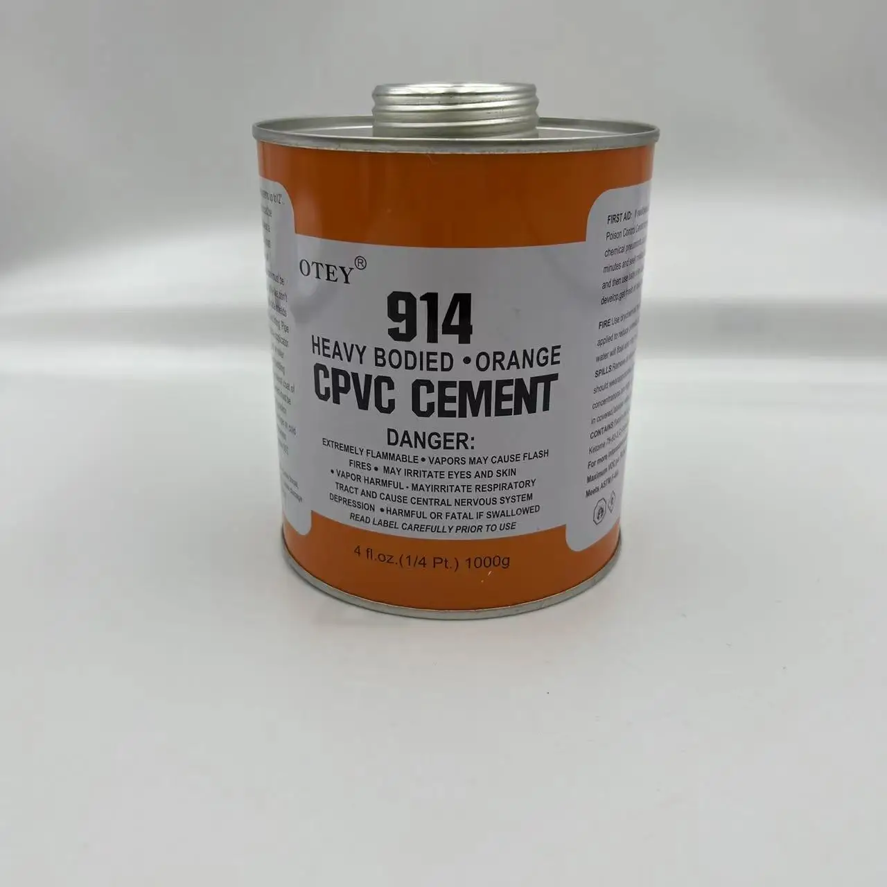Very Fast Dry Lowvoc 914 Clear Grey Pvc Pipe Glue Cement With Brush