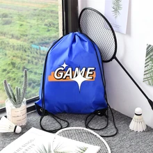 Custom Logo Polyester Shopping Drawstring Bags Sport Gym Shoe Storage Bag Cheap Travel Draw String Backpack