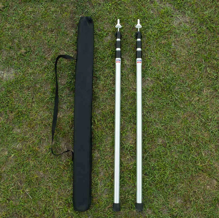 Lightweight Aluminum Telescopic Camping Tarp Tent Pole Outdoor Adjustable Awning Pole