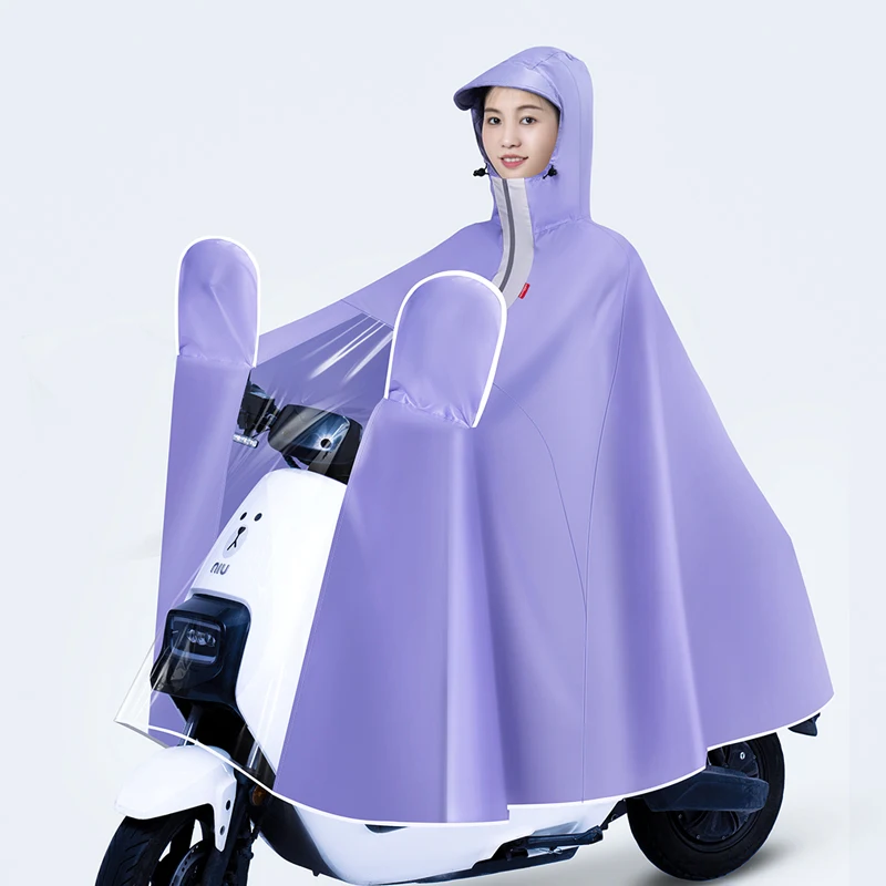 Purple rain cover poncho windproof waterproof customizable rain coat oversized car cover raincoat