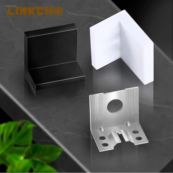 LINKCHO Thickened Plastic Steel Cupboard Wall Brackets L-Shaped 90 Degree Furniture Cabinet Connectors for Kitchen Dining