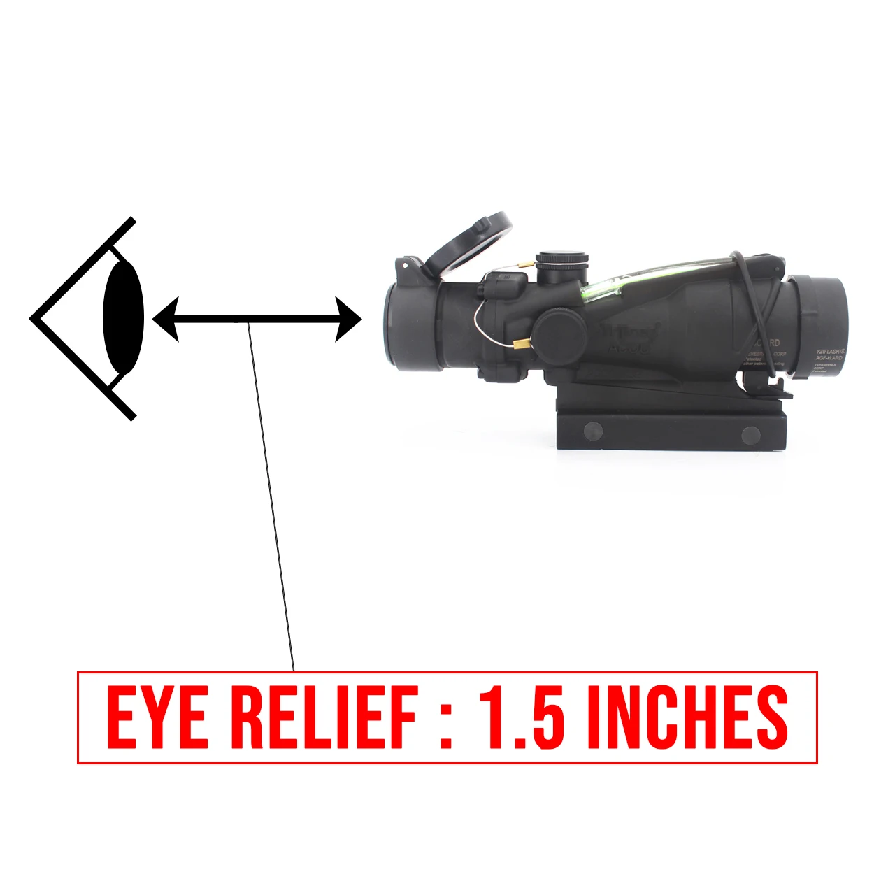 Tactical Hunting Scope Acog 4x32 Optics Ta31 With Qd Mount Real Fiber ...