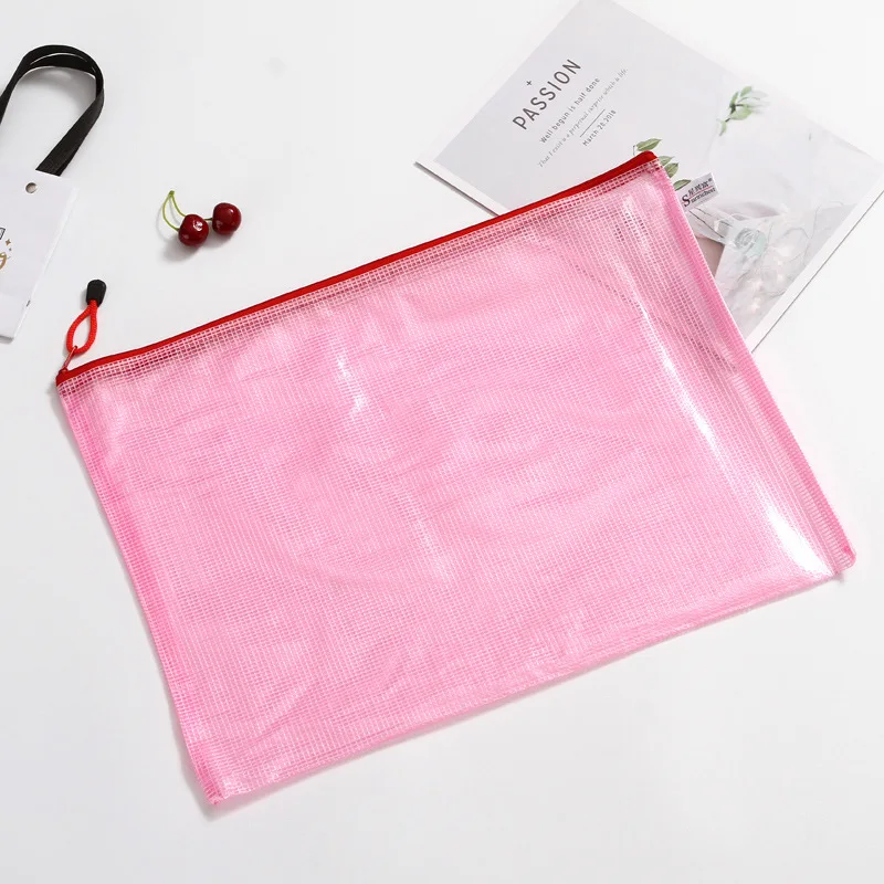 Lot De 12 Pochettes En Maille A5 Avec Fermeture éclair, PVC