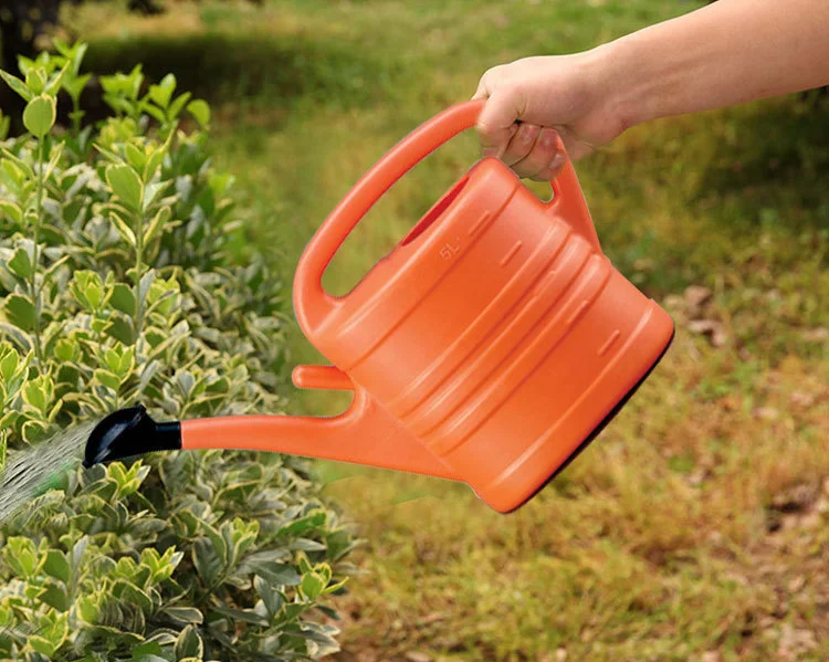 Пластиковая поливочная банка для сада с розовым дизайном 10 л