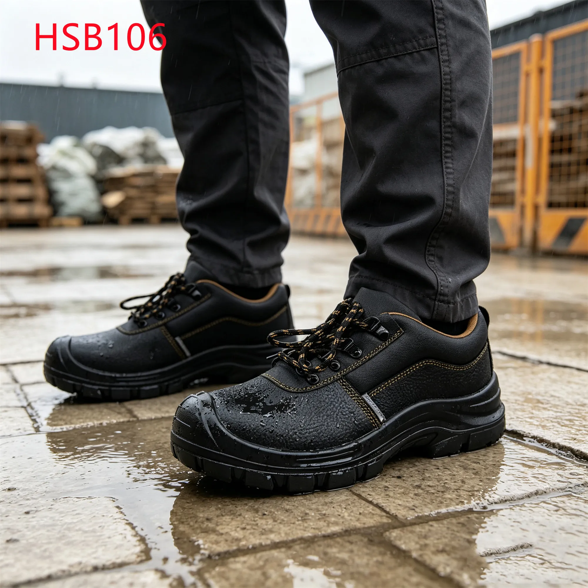 LXG,Metal Working Anti-scratch Natural Plaid Leather Labor Boots Truck Drivers Steel Toe Insert Hua Singh Safety Footwear HSB106
