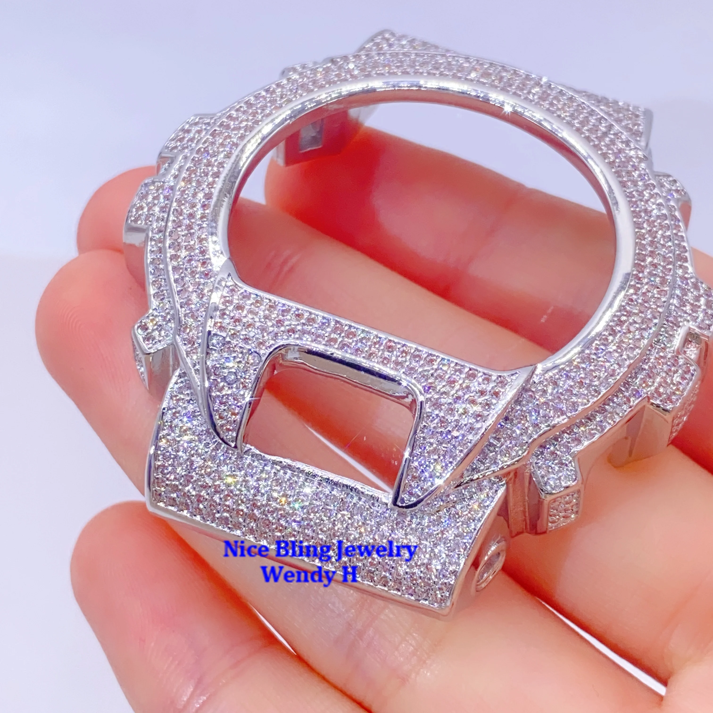Iced Out G-Shock DW6900 VVS Diamond Tester Moissanite Watch Bezel 