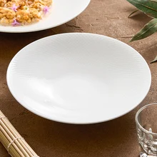 European round Ceramic Plate Sets Sustainable Dinnerware for Weddings Parties and School Pack Includes Steak and Fruit Bowl