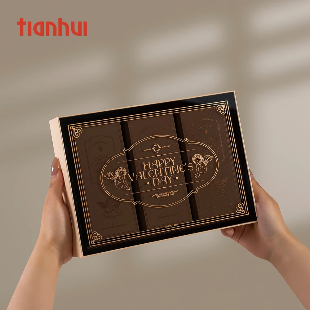 Tianhui Empty Chocolates Box, Luxury Paper Boxes for Candy Chocolate Packaging Boxes with Clear Window