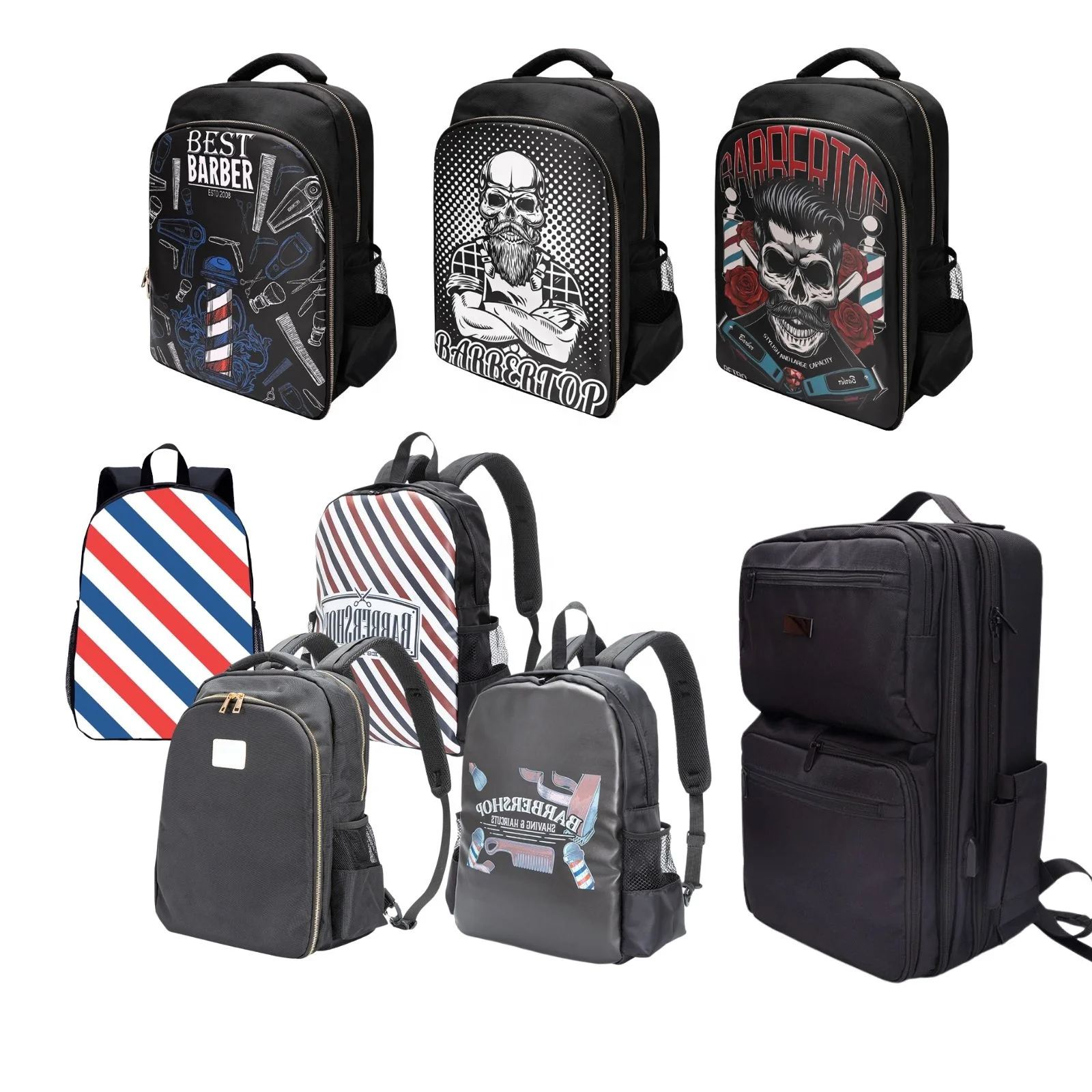 Professional Barber Travel Portable Haircut Tool Clipper Supplies Organizer Storage Barber Bag Backpack