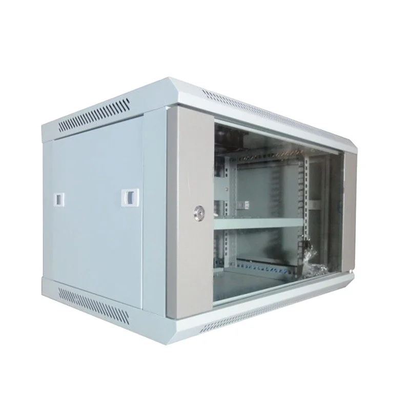 Factory Price Wall Mount Double Section Server Rack Ordinary hang Cabinet with Lock