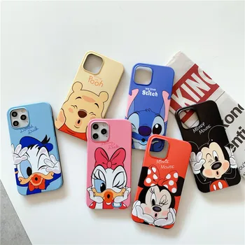 Cute Soft TPU Anime IMD Design Cases Cartoon Mickey phone case for iPhone 13 Promax 12mini 11 XR Minnie Shockproof Back Cover