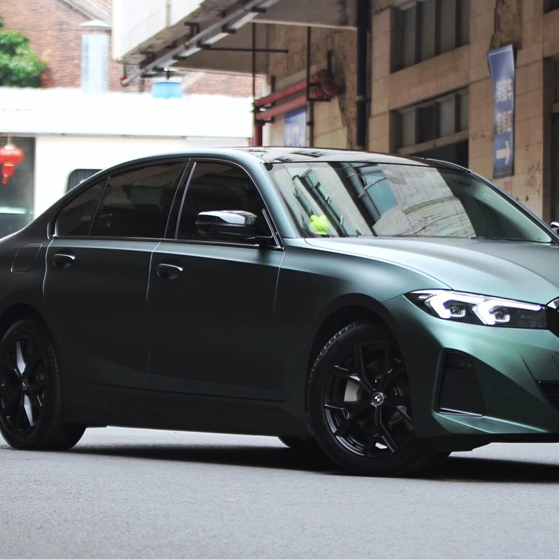 Auto Paint Color Change Film 1.52*18 M Adhesive Vinyl Sticker Wrap Vinyl Super Matte Dark Green for Car Body