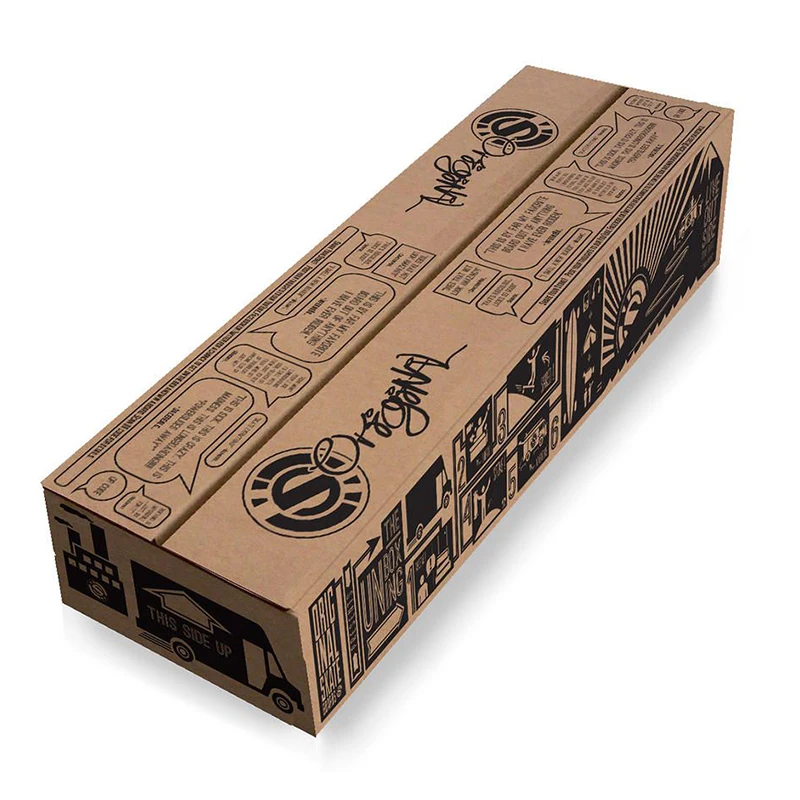 Custom Colorful Plain Kraft Long Size Corrugated Carton Surfboard Packing Cardboard Boxes for Packaging