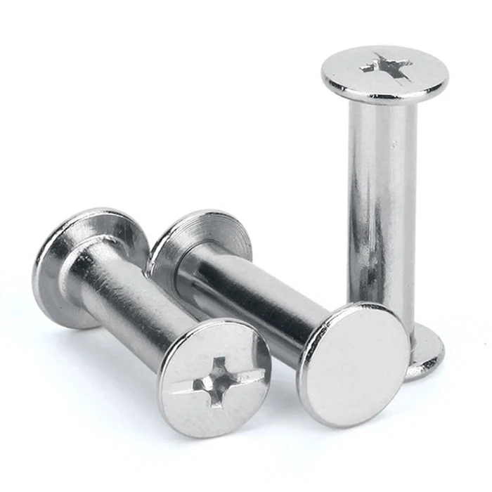 Fastener Barrels Male And Female Screw Phillips Head Chicago Screw Stainless Steel Binding Screw