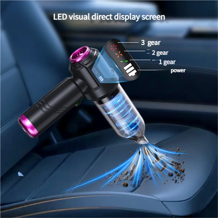 2025 17000pa Handheld Portable Wireless Car Vacuum Cleaner High Power Cleaning Car Vacuum Cleaner
