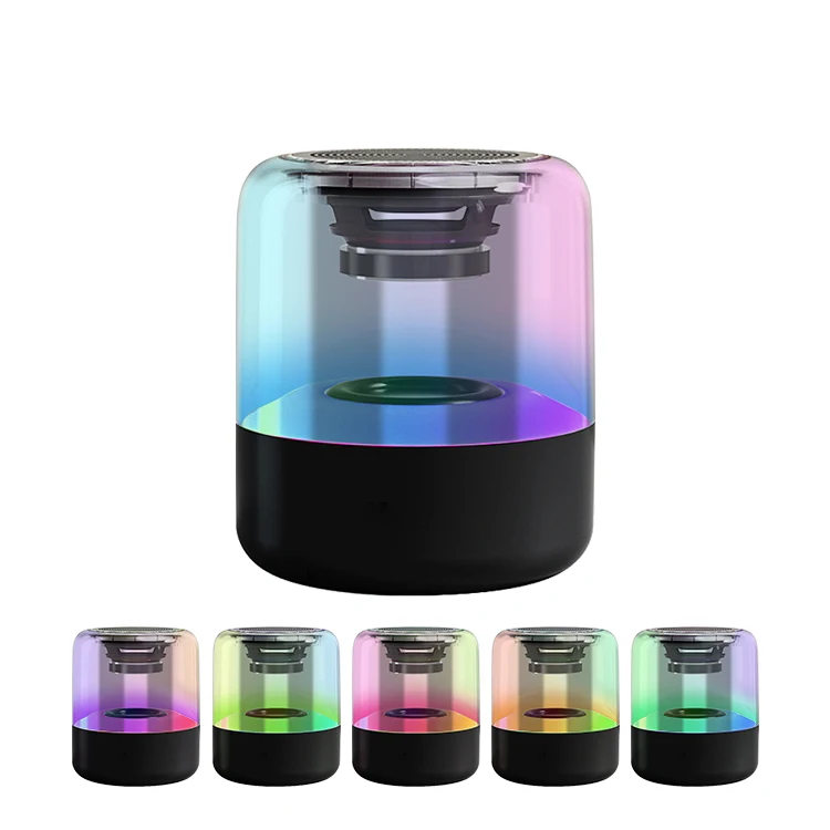 New Design BT Function Speaker USB TF Card FM Portable Wireless Speaker With Colorful LED Light