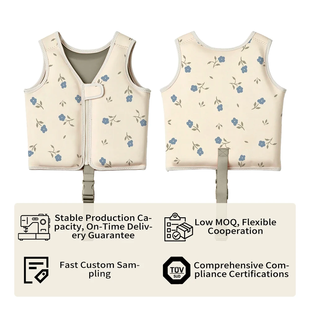 High Quality Kids Swim Vest Manufacturer Neoprene Floating Vest for Toddler Boys Beach Pool Swimming Life Jacket for Kids