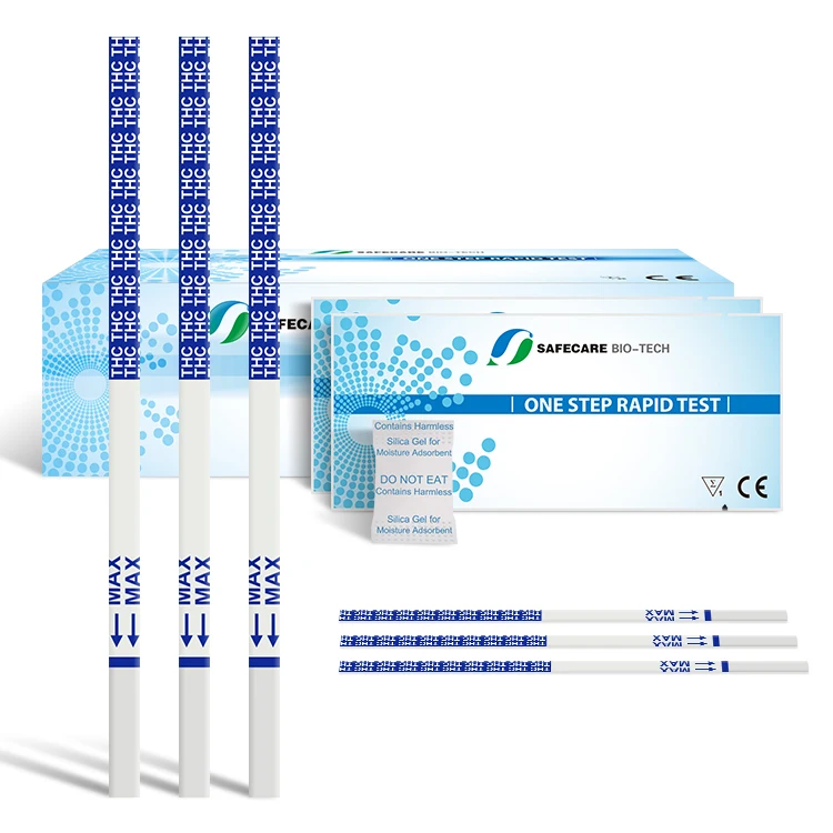 One-Step Rapid THC Drug Test Strip Kit Manual Plastic for Saliva for In-Vitro Diagnostic Use
