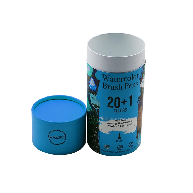 Custom Kraft Cardboard Candle Tea Cosmetic Paper Packaging Tube Cylinder