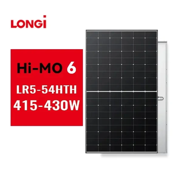 EU popular Longi solar panel LR5-54HTH 410-450W Hi-MO6 7 108 Half Cells Solar Panel for home Solar Energy System