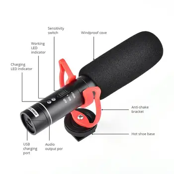 YELANGU PC200 Live Broadcast Smartphone Video Rig with LED Light and Microphone detail image