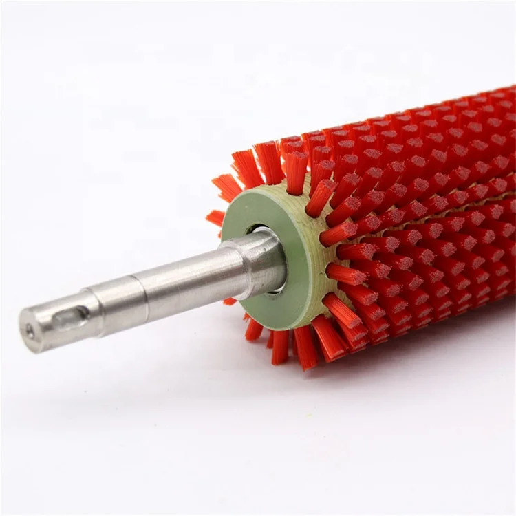 China Nylon bristle cylinder punch cleaning brush for industrial machine