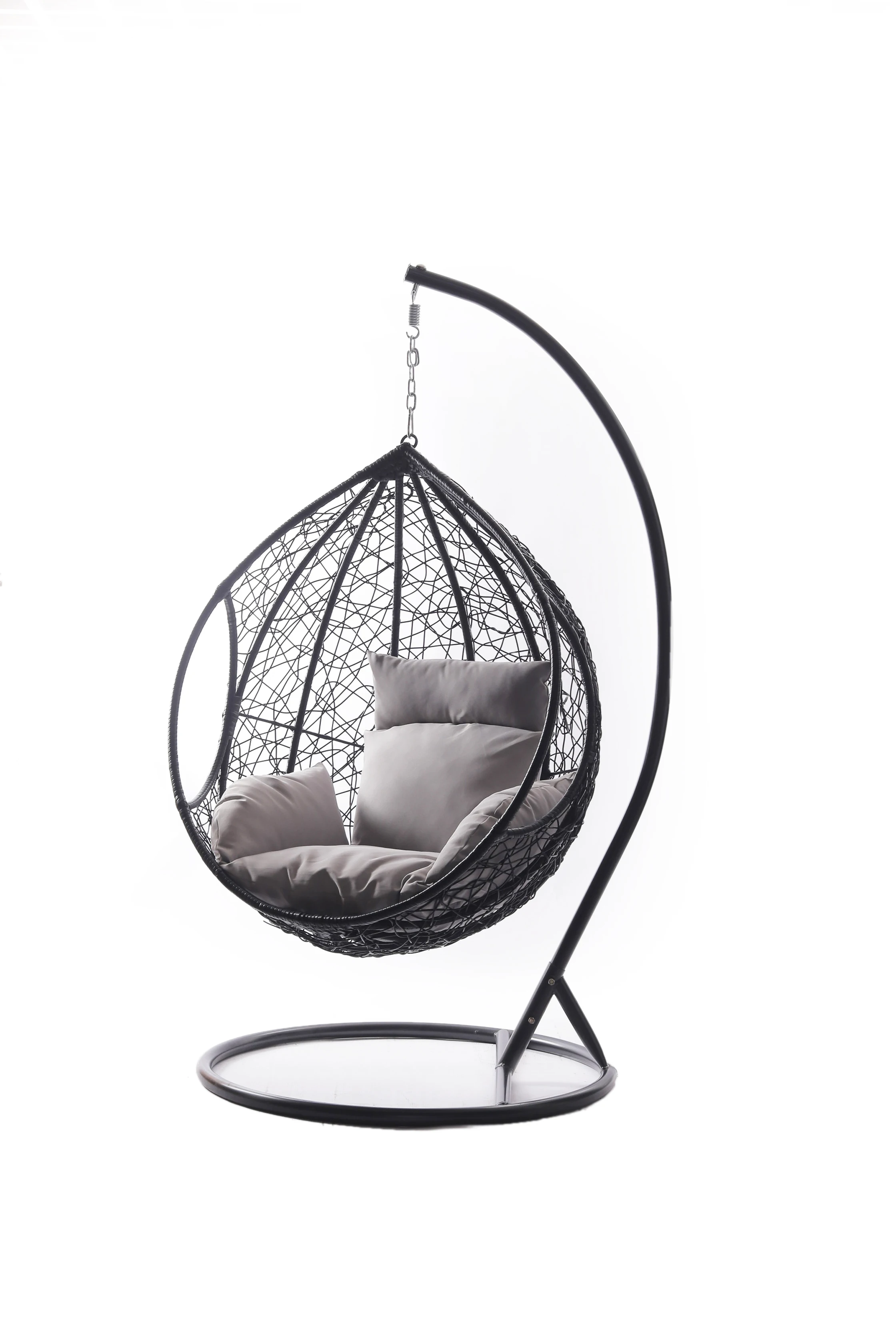 Hot Sale Hanging Indoor Swing Chair with Colorful Rattan Egg Shaped Patio Chair