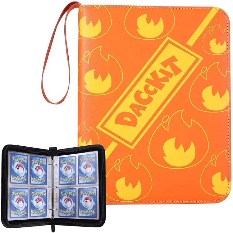 Папка для торговых карт, совместимая с картами Poke mon, с 50 высококачественными 4 карманами
