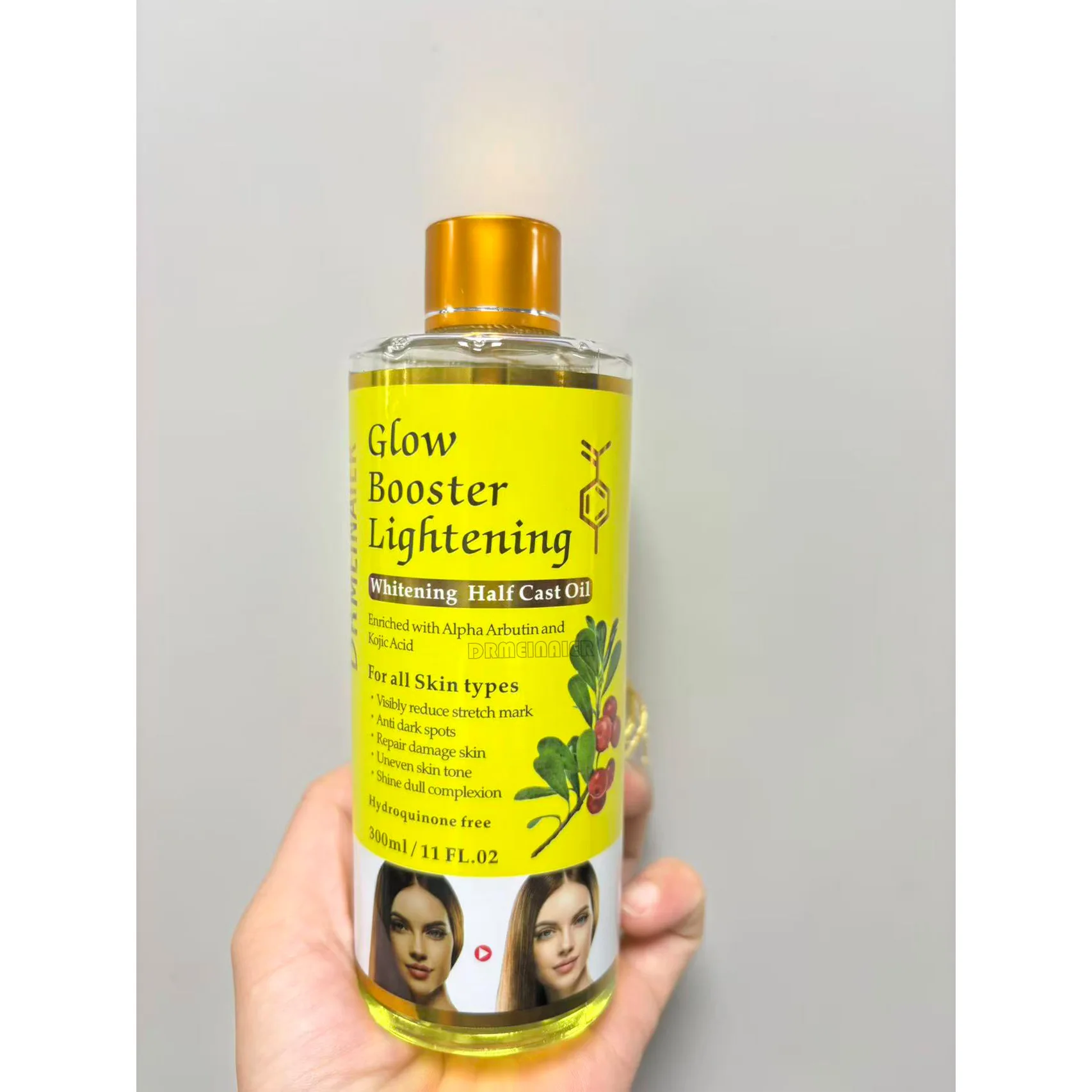 Glowing Booster Lightening Oil Arbutin Kojic Acid and Halfcast Whitening Oil Anti-Aging Facial & Body Moisturizing Essence Oil