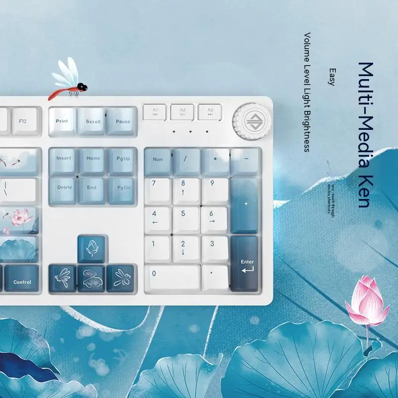 Ajazz AK666 Wired Mechanical Keyboard - 104 Keys, RGB Backlit