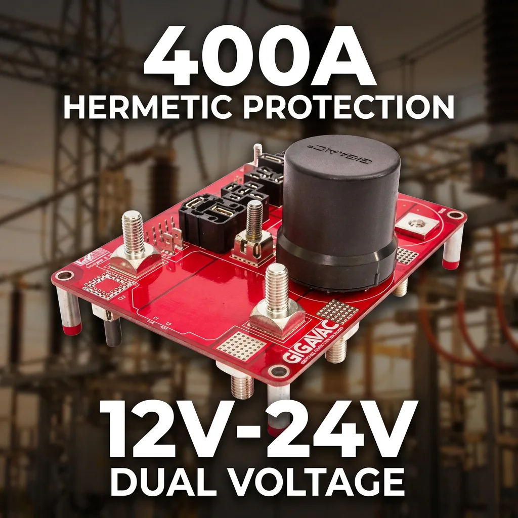 GV244PAX Sensata-Gigavac คอนแทคเตอร์กระแสตรงแบบปิดสนิท 400A ขดลวด 12-24V แบบติดตั้งบนโครงเครื่อง ใช้ในระบบอัตโนมัติอุตสาหกรรม ยานยนต์ไฟฟ้า (EV) และระบบจัดเก็บพลังงาน