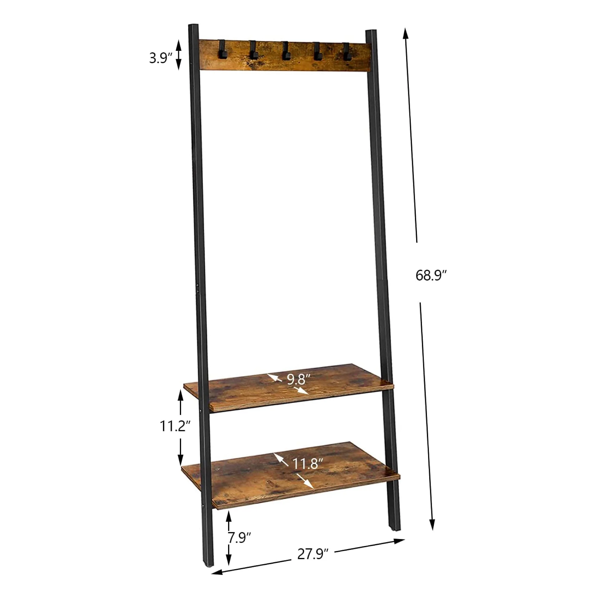 Гостиная прихожей мебель для прихожей Винтаж Стиль деревянистая одежда Холл дерево пальто стеллажи для выставки товаров с ящик для хранения обуви стойки