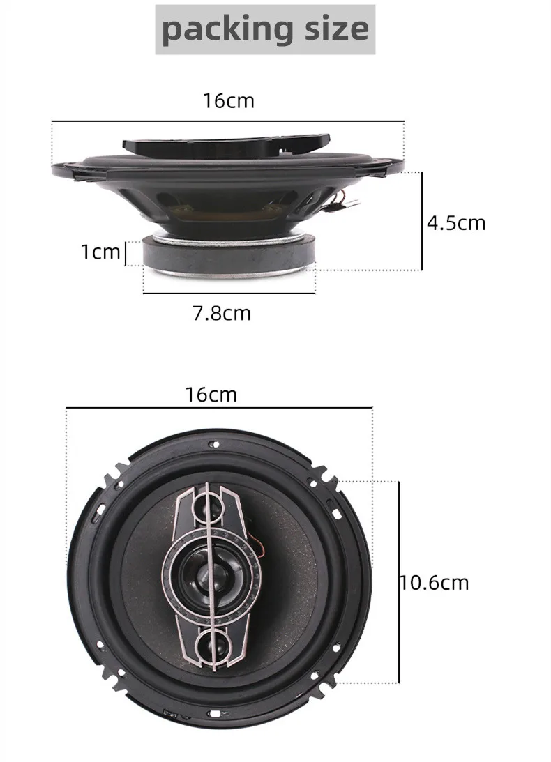 Factories Wholesale Car 4'' 5'' 6inch 6.5 Inch Car Audio Coaxial